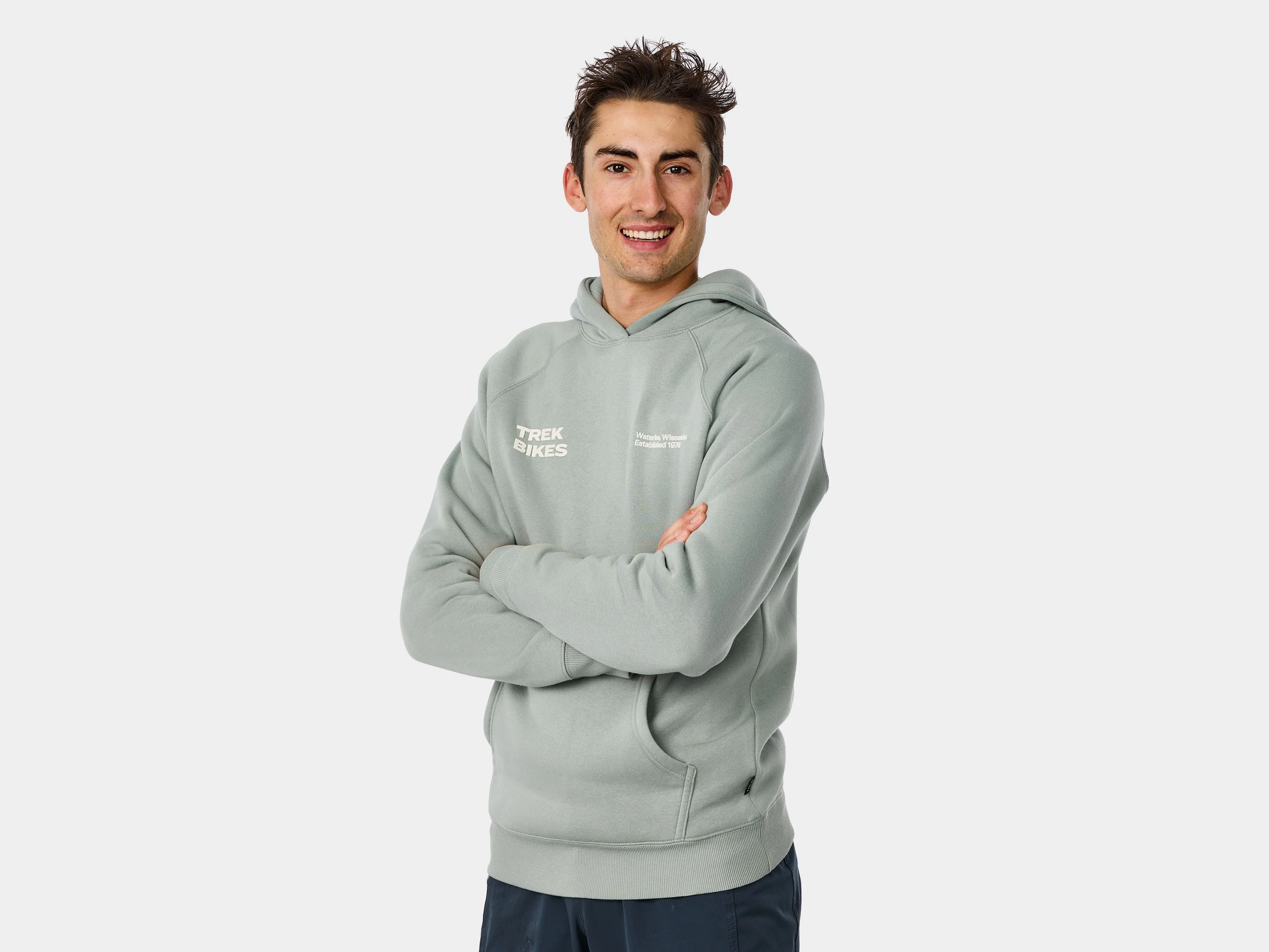 Trek Right Stacked Hoodie X-Large Sage Grey Shirt
