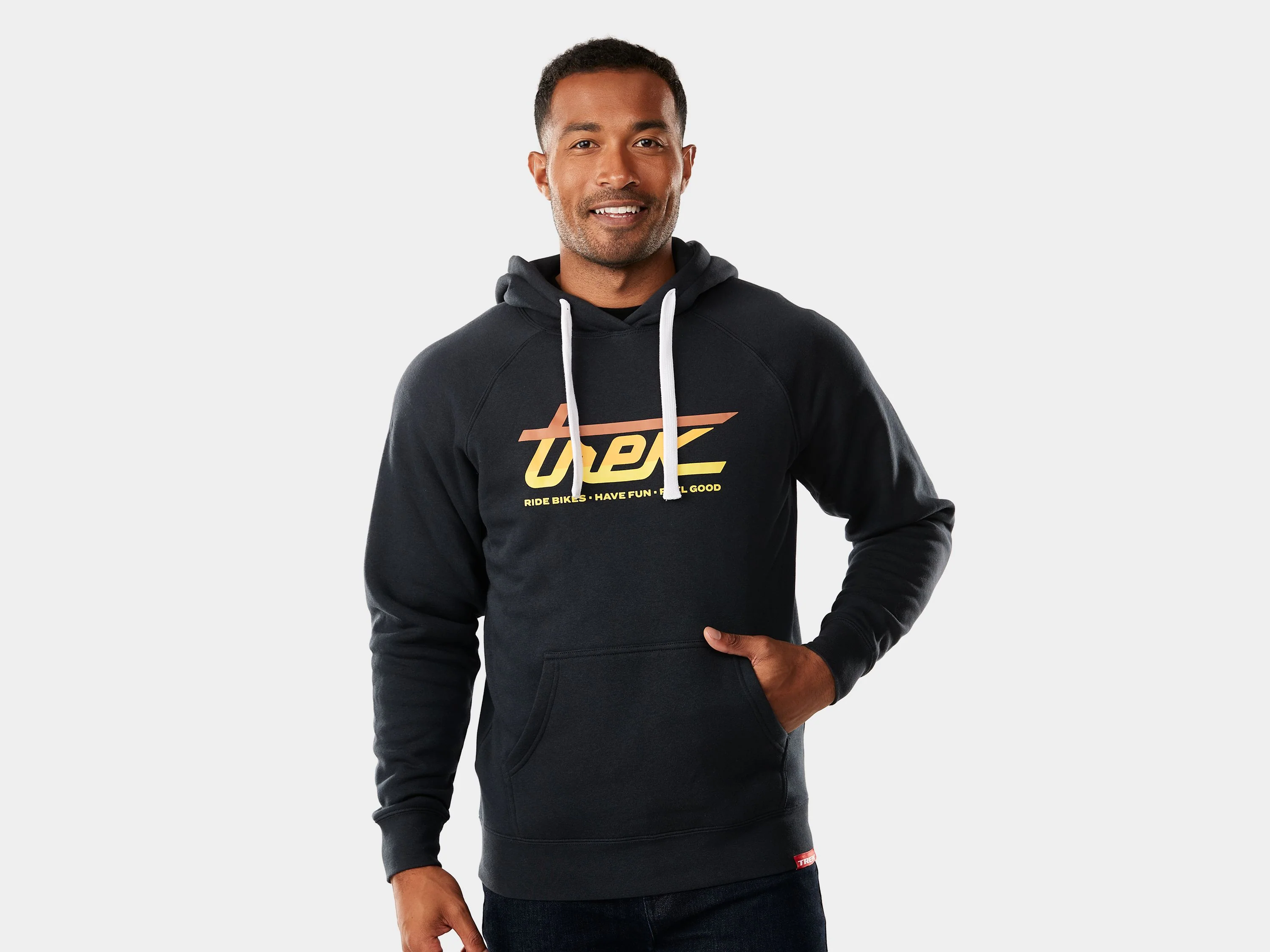Trek Sunrise Script Hoodie Large Dark Navy Shirt
