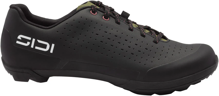 SIDI Asper Laces Gravel Shoes - Black/Olive Green 44.5