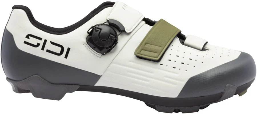 SIDI Silvis XC Clipless Shoes - Mens Ice White/Olive Green 43