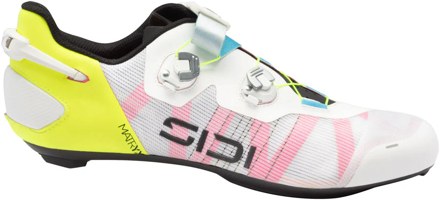 SIDI Wire 3 Road Shoes - Mens White/Yellow Fluo 45.5