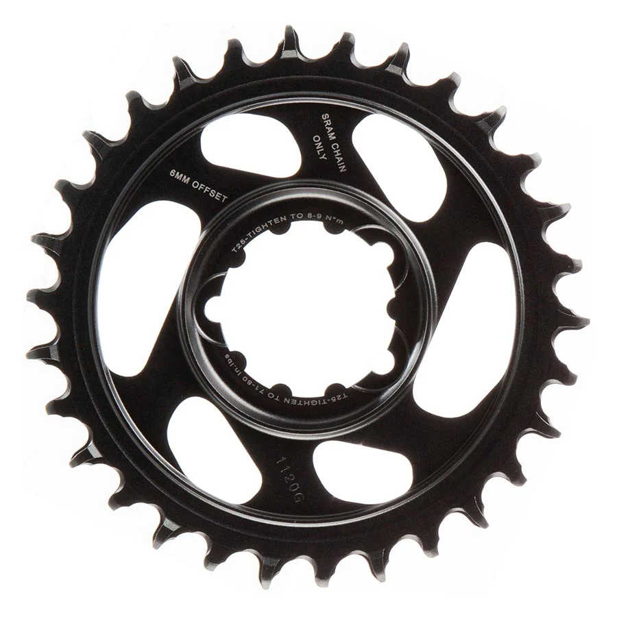 SRAM Eagle Chainring Teeth: 30 Speed: 11/12 BCD: Direct Mount Aluminum Grey 6mm
