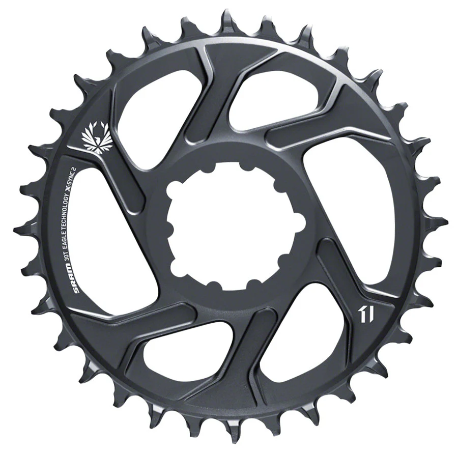 SRAM GX Eagle C1 Chainring Teeth: 30 Speed: 11/12 BCD: Direct Mount Aluminum Grey 3mm
