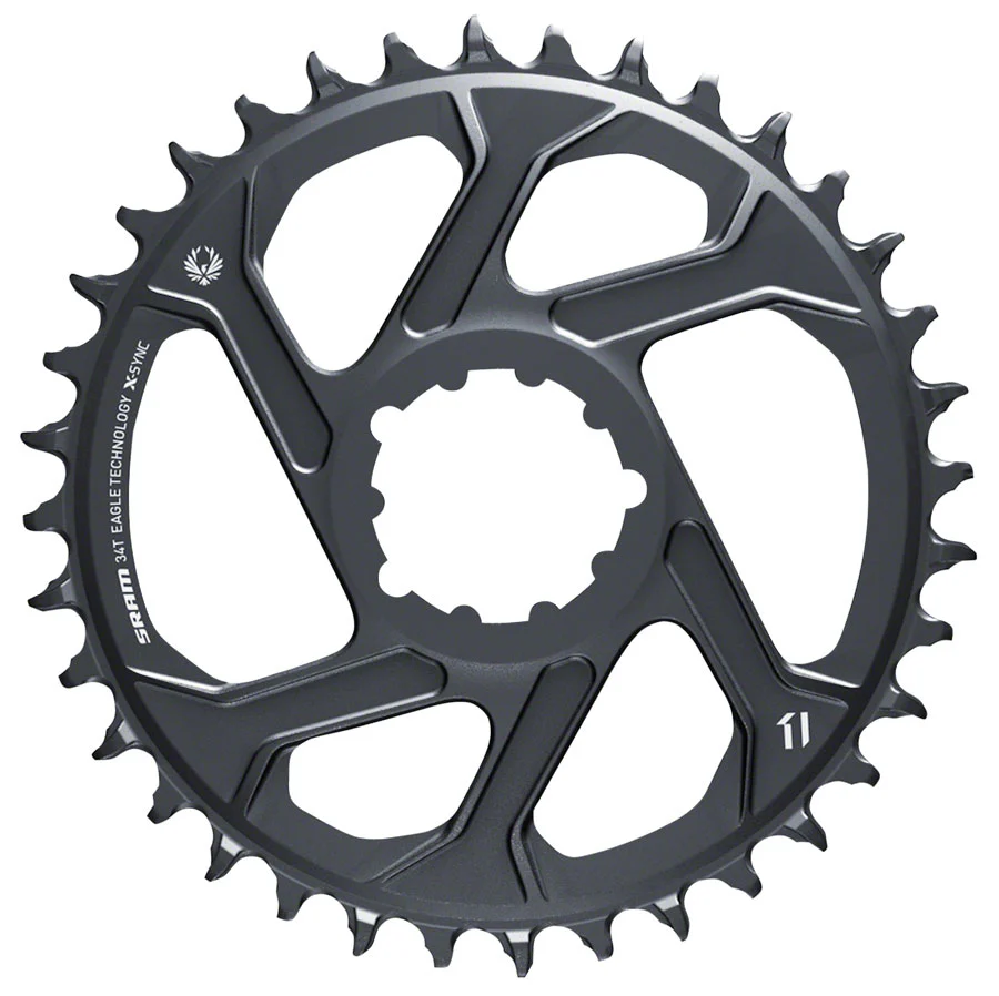 SRAM GX Eagle C1 Chainring Teeth: 34 Speed: 11/12 BCD: Direct Mount Aluminum Grey 3mm