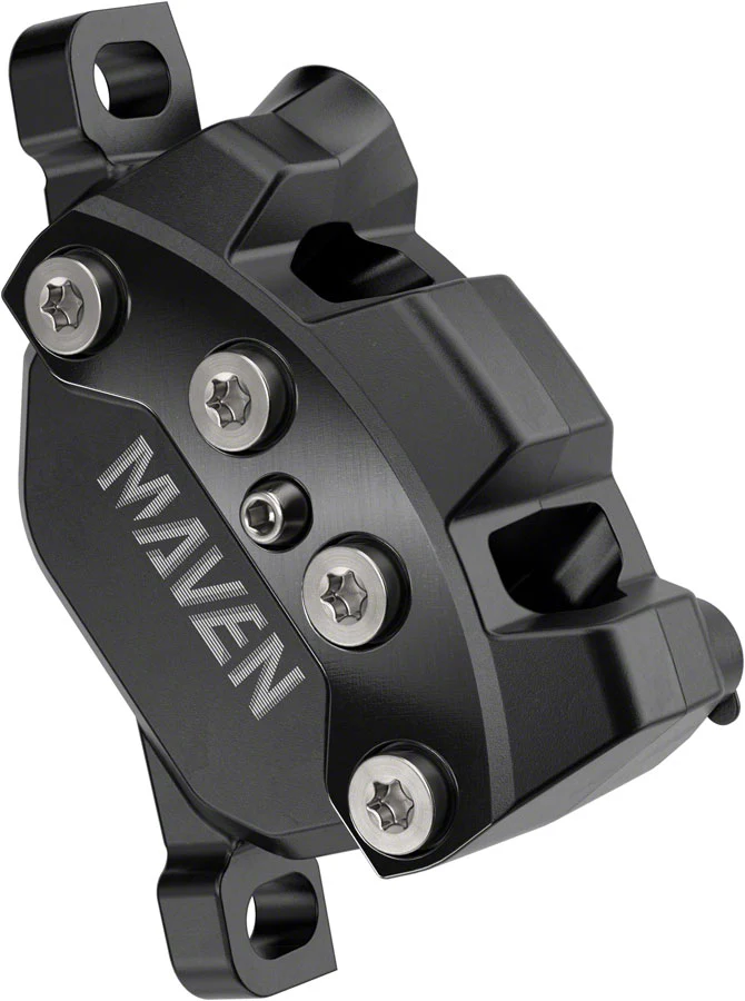 SRAM Maven Silver Disc Brake Caliper Assembly - Front/Rear Post Mount 4-Piston BLK A1