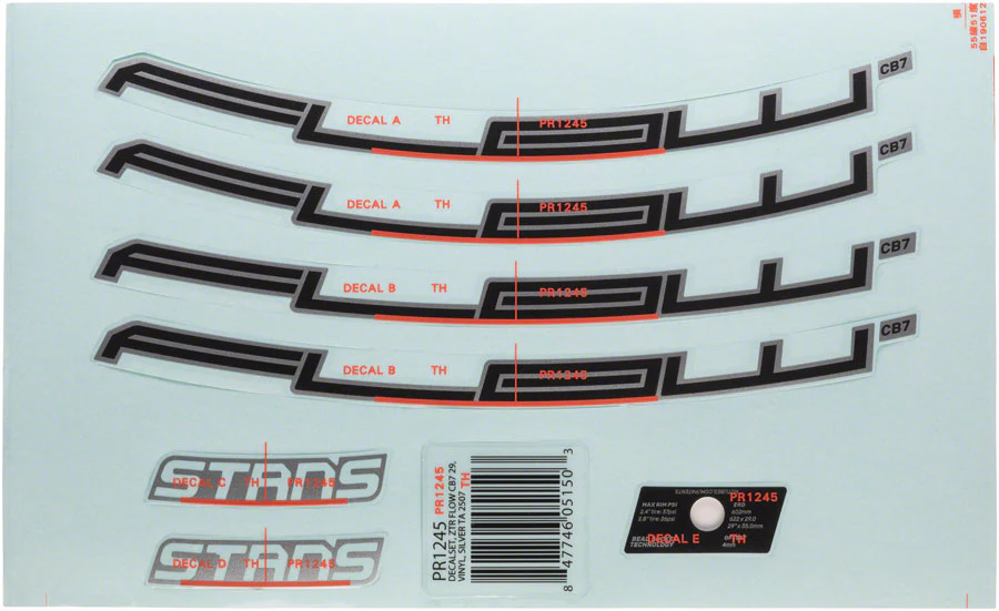 Stan's Flow CB7 Rim Decal