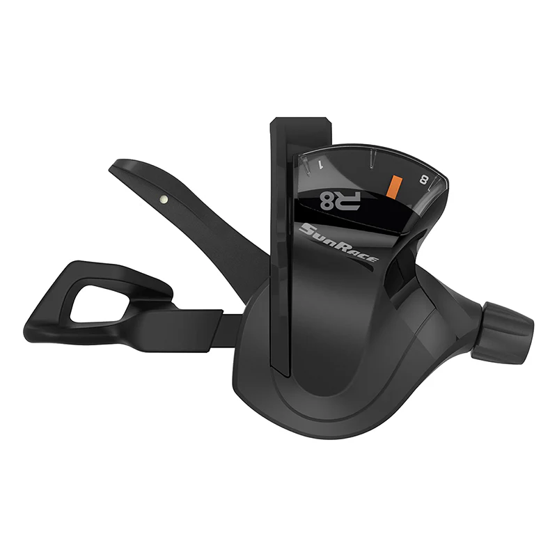 Sunrace DLR803 Flat Bar Trigger Shifter Right 8sp 2 to 1 Blk 139g