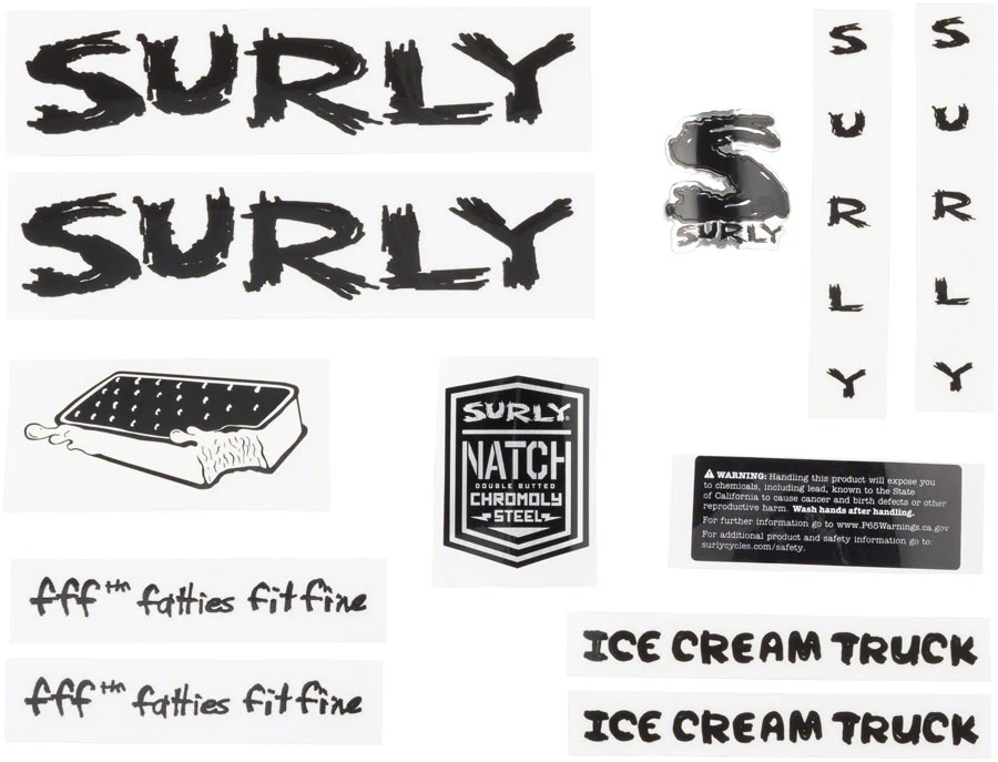 Surly Ice Cream Truck Frame Decal Set