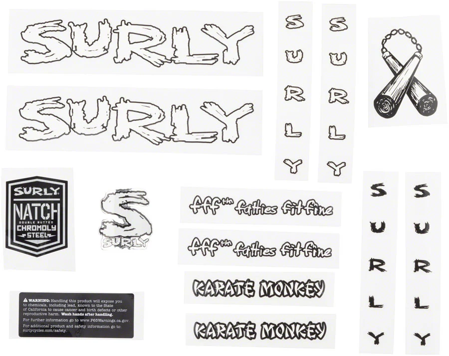 Surly Karate Monkey Frame Decal Set - Image 2