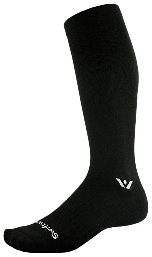 Swiftwick Aspire Knee High Socks - Circuit Black Medium
