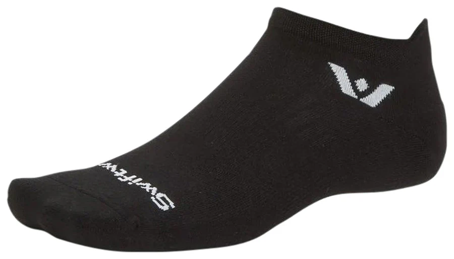 Swiftwick Aspire No Show Socks - Circuit Black Medium