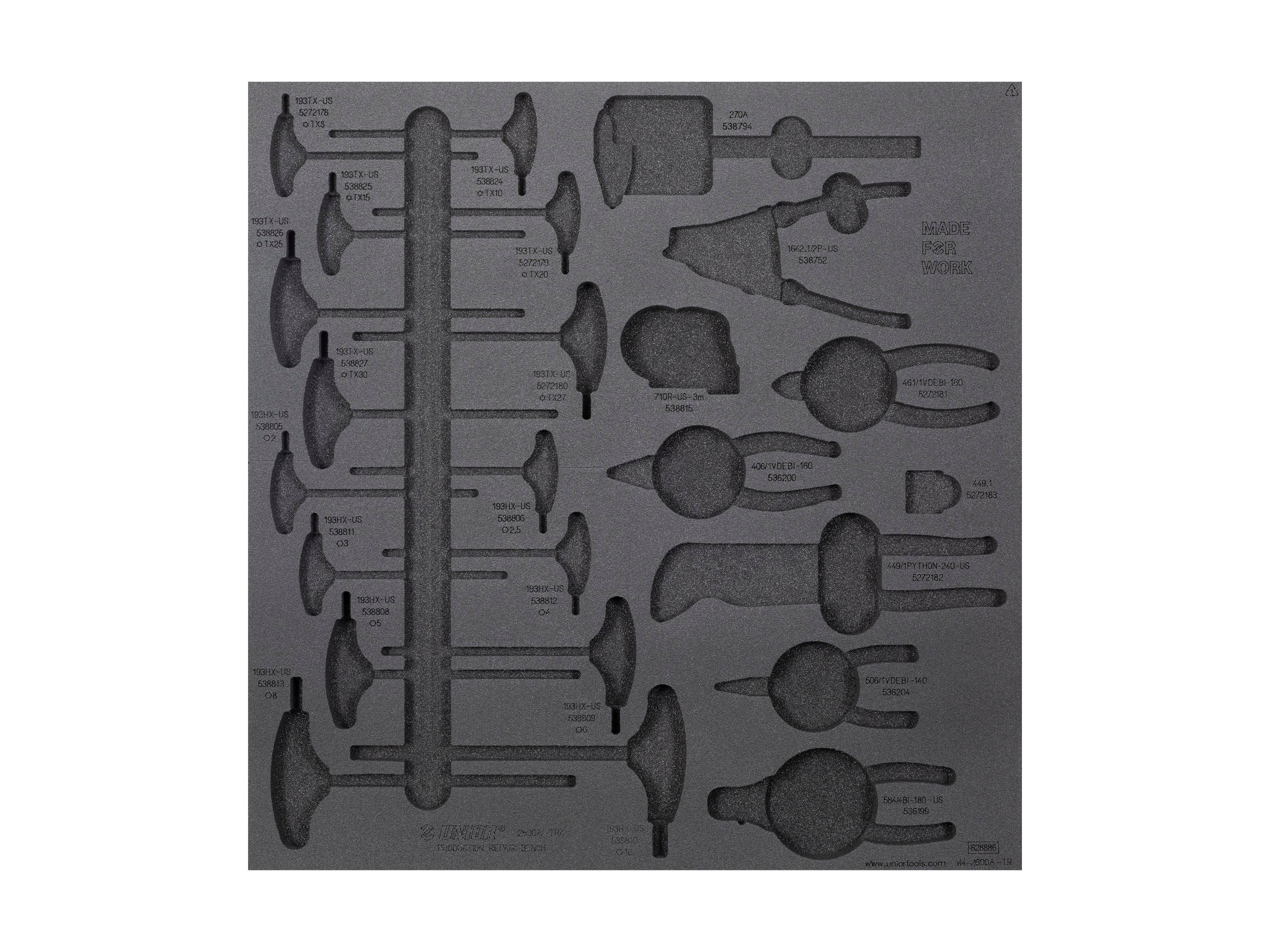 Unior Drawer Foam Insert Production 4 Tool