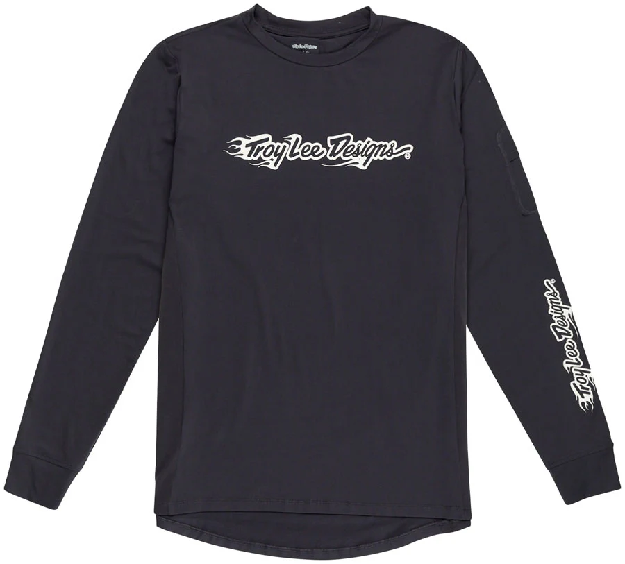 Troy Lee Designs Ruckus Long Sleeve Ride Tee – Burn Out Carbon 2X-Large