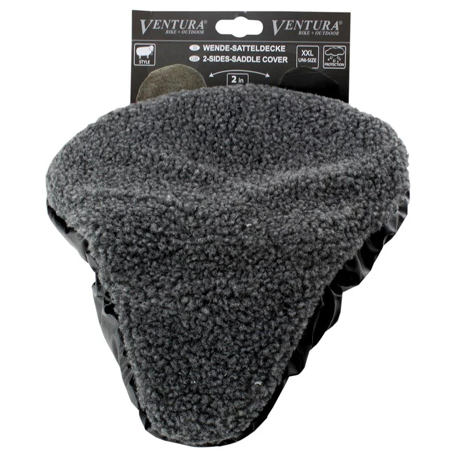 Ventura Sheep Skin Seat Cover 240 x 270mm Black