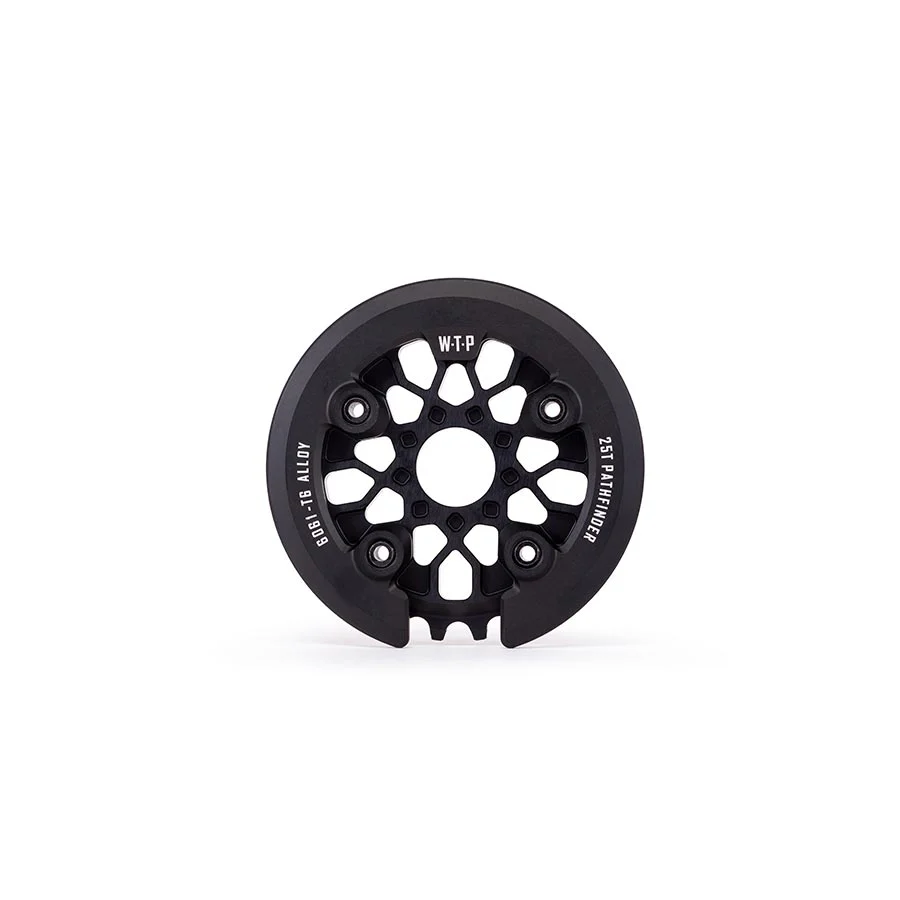 We The People Pathfinder Guard Combo Chainring - 6061-T6 Aluminum Black Set
