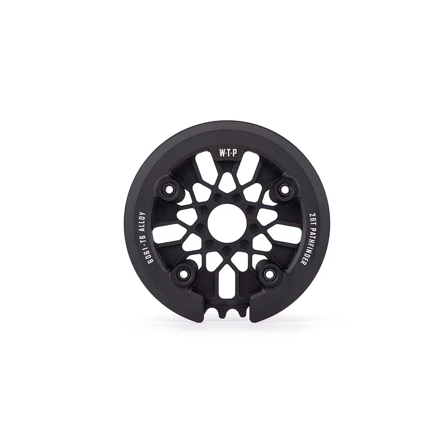 We The People Pathfinder Guard Combo Chainring - 6061-T6 Aluminum Black Set - Image 2