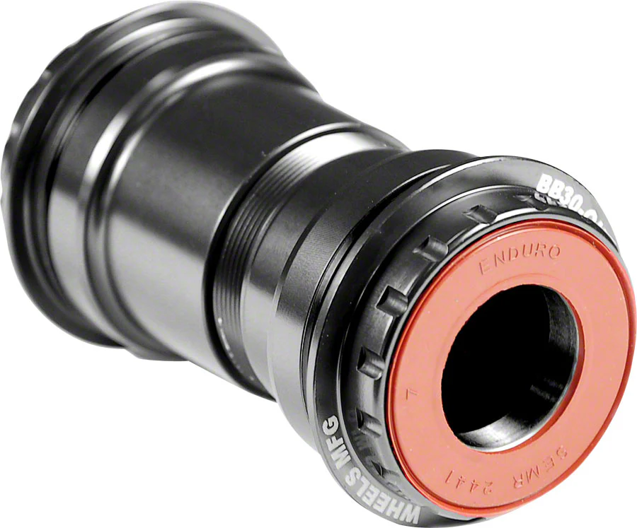 Wheels Manufacturing BB30 to Shimano Bottom Bracket Angular Contact Bearings BLK Cups
