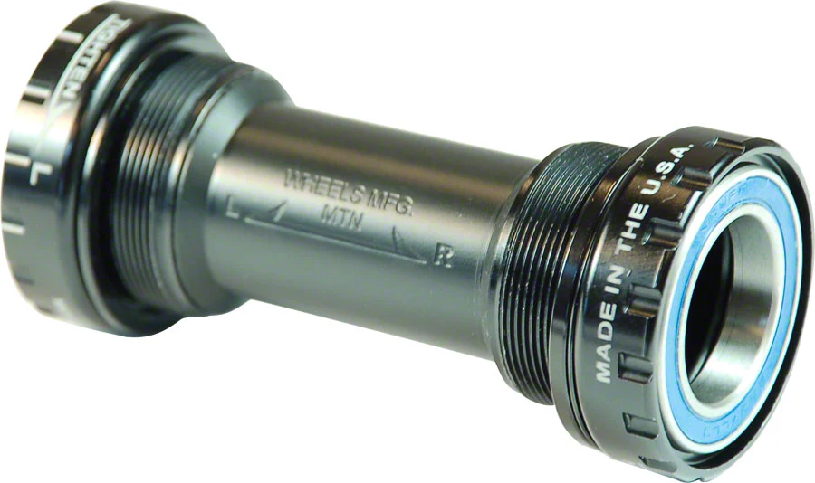Wheels Manufacturing BSA Bottom Bracket - Shimano MTB Angular Contact Bearings BLK Cups