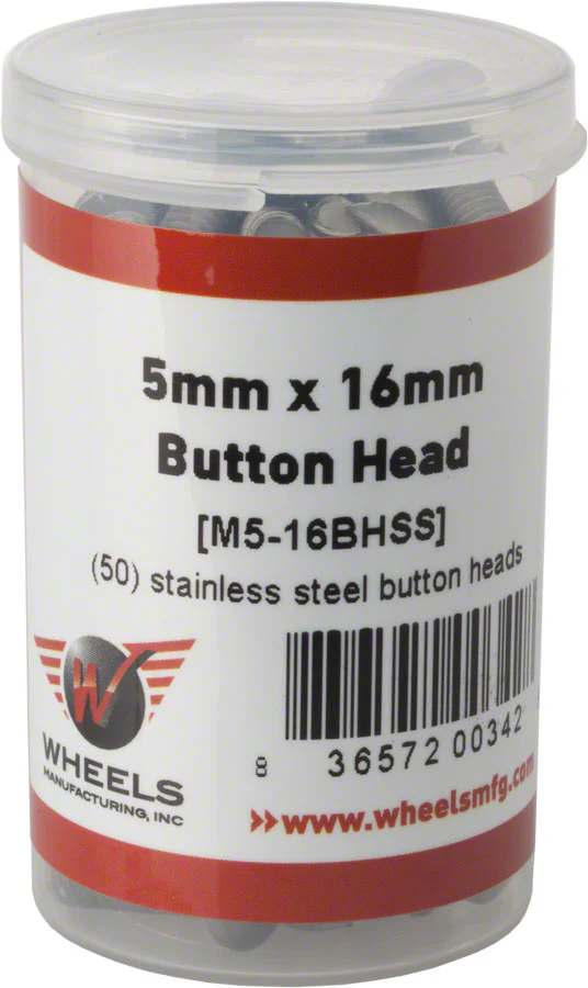 Wheels Manufacturing Button Head Cap Screw - M5 Stainless Steel, Bottle of 50 - Image 3
